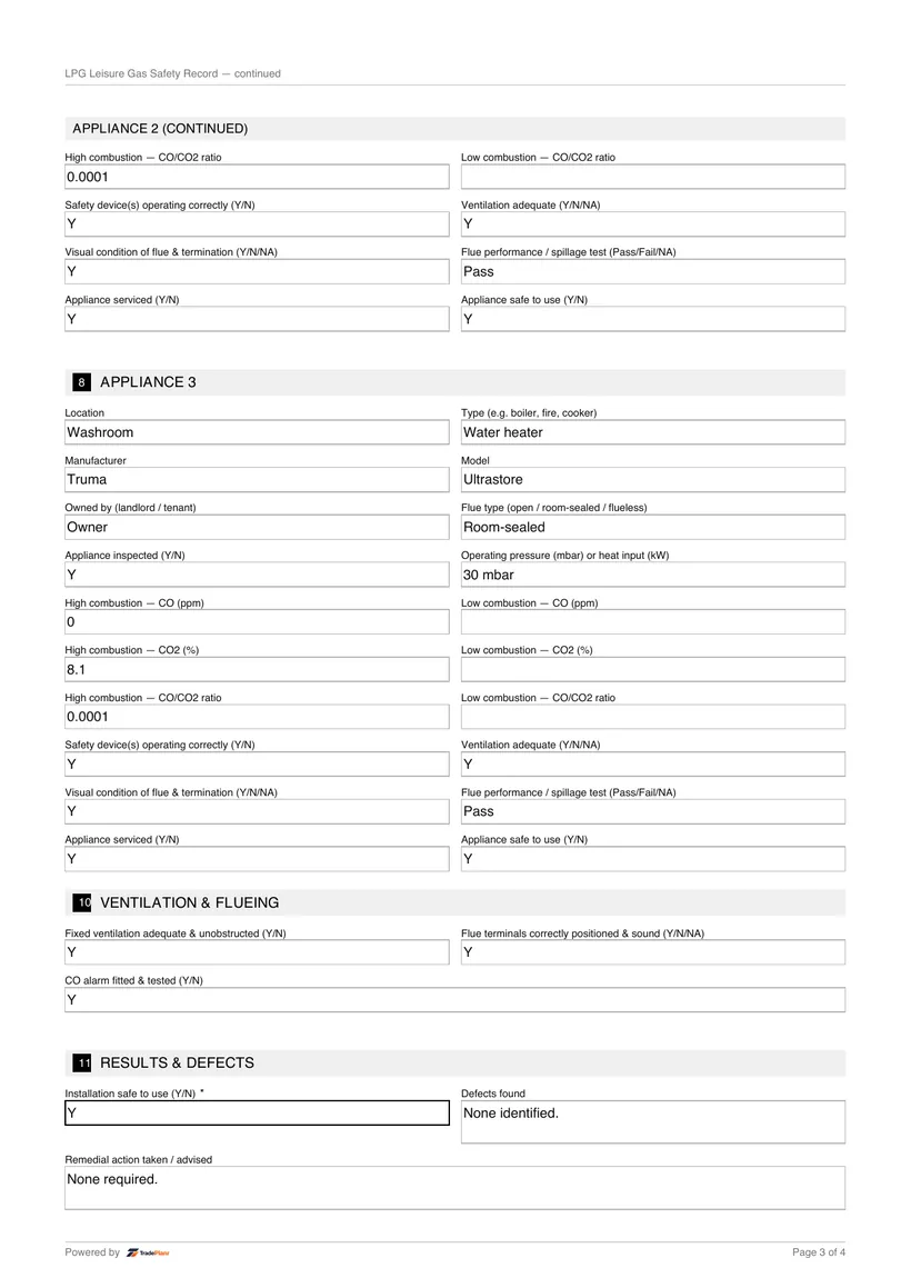 Sample certificate — page 3