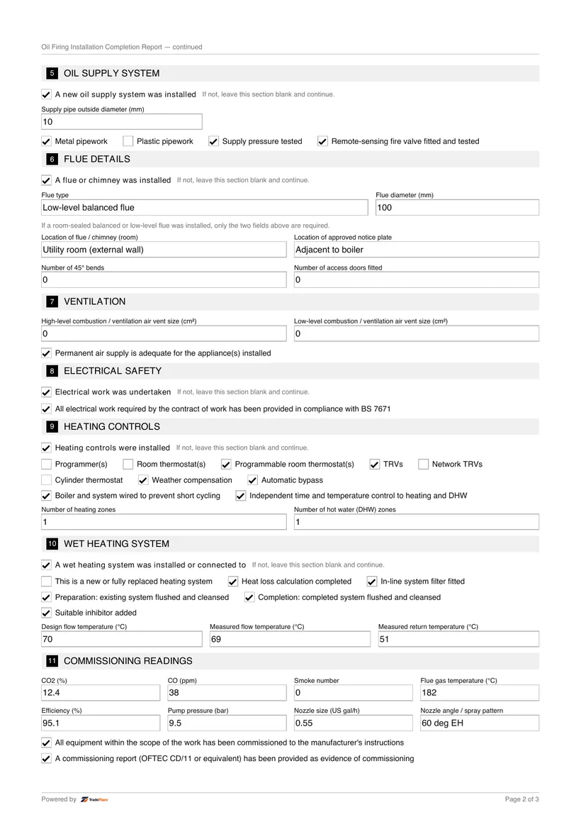Sample certificate — page 2