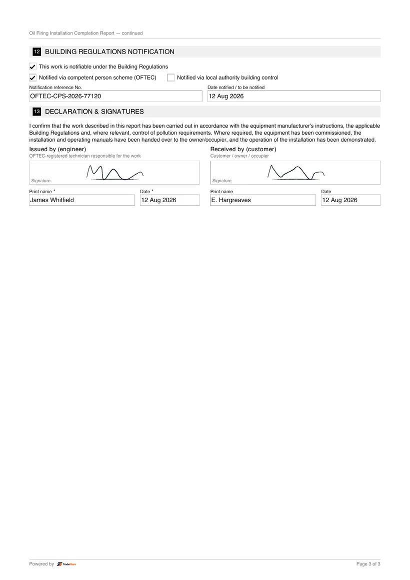 Sample certificate — page 3