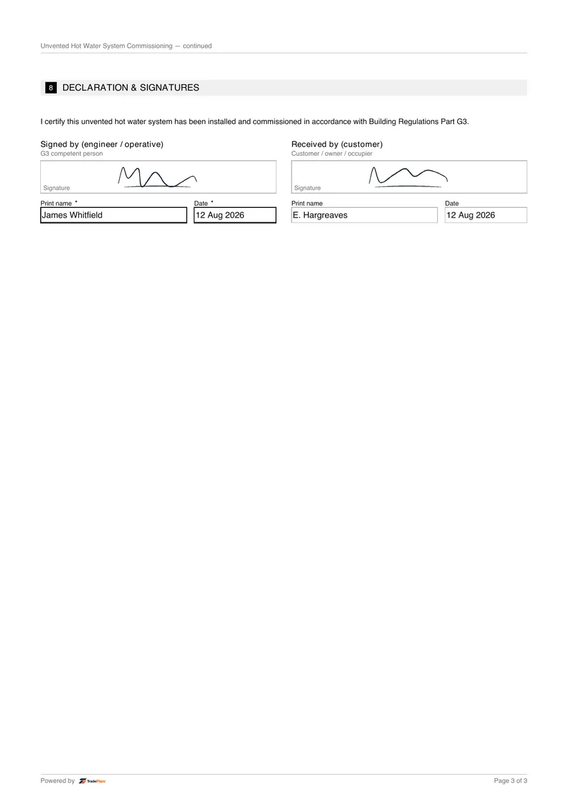 Sample certificate — page 3